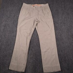 Tommy Bahama Pants Mens 32x30* Beige Silk Pleated Trousers Lightweight READ